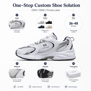 Chaussures de course blanches personnalisées OEM ODM avec logo, respirantes en maille, unisexes, pour le sport, la gym et la marche - Product Image 6