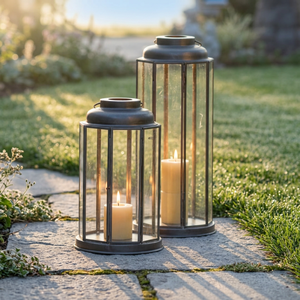 Manufacturers Round Shape Stainless Steel Metal Candle <b>Lanterns</b> for Home & Patio Decoration - Product Image 2