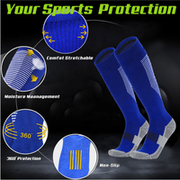 Chaussettes de football de haute qualité avec fond en tissu éponge respirant pour hommes et enfants