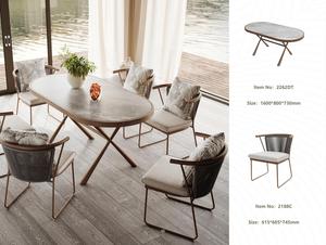 Table de salle à manger d'extérieur classique en alliage d'aluminium <span class=keywords><strong>Helia</strong></span> Living - Coussin imperméable et résistant aux UV, entretien facile - Product Image 2