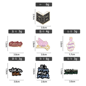 Serie <span class=keywords><strong>de</strong></span> libros en inglés <span class=keywords><strong>de</strong></span> fantasía creativa patrón geométrico dibujos animados libro mágico llave broche insignia decorativa para accesorios <span class=keywords><strong>de</strong></span> bolsa <span class=keywords><strong>de</strong></span> tela - Product Image 6