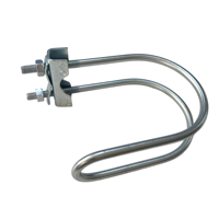 Pince de fixation latérale à double tube U-Quick à installation rapide / Certification FM, en acier au carbone avec finition zinguée pour usage industriel lourd
