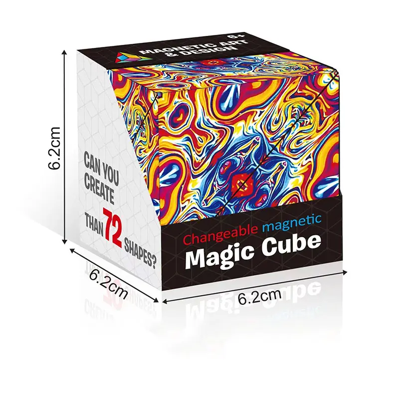 Коробка переключения формы 2023, отмеченный наградами запатентованный кубик Fidgettt с 36 редкоземельными магнитами, необычная 3D игрушка-фиджет