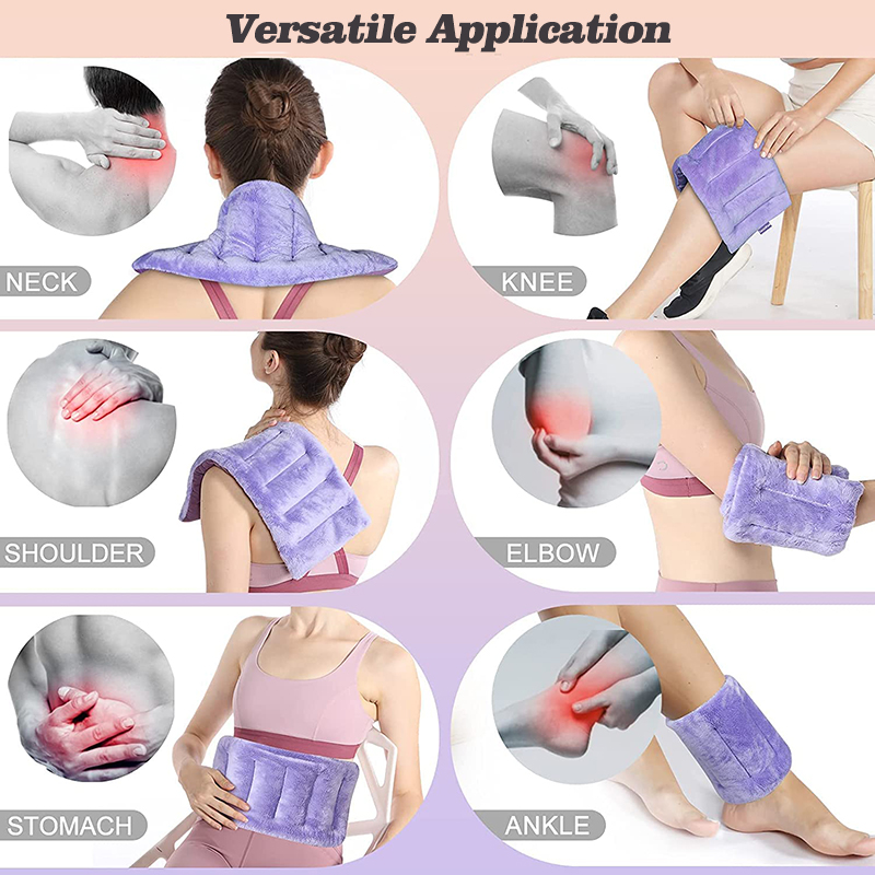 silicone beads microwave heat bag wheat bag heat pack microwavable for cramps and muscle ache