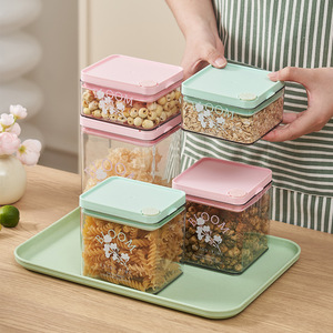 キッチン食品保存容器セットエアタイトBPAフリー漏れ止めPETプラスチックピルシリアルオーガナイザーボックスキャニスター - Product Image 6