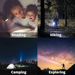 3W dẫn khẩn cấp cầm tay đèn pin 1 gói điều chỉnh tập trung khả năng chịu nước 5 chế độ tốt nhất ngọn đuốc chiến thuật - Product Image 5