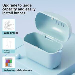 Estuche y Soporte para Retenedores y Alineadores Ortodónticos Uvcare con Material ABS, Orificios de Ventilación y Cordón para Alineadores <span class=keywords><strong>Invisalign</strong></span> - Product Image 2