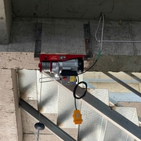 Mini palan électrique 220V 600kg 12m à câble, contrôle double sans fil et filaire, corps métallique, pour levage domestique, restaurant, hôtel