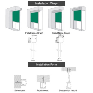 QINGYING Zip Theo Dõi Hệ Thống Trang Trí Blackout Windproof Con Lăn Ngoài Trời Mù - Product Image 6