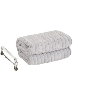 Solid Color <b>Bath</b> <b>Towel</b> <b>Set</b> 35x75cm 70x140cm Coral Fleece Absorbent Home Use - Product Image 5