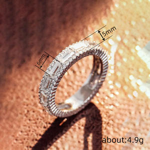Gran oferta, anillo <span class=keywords><strong>de</strong></span> banda <span class=keywords><strong>de</strong></span> dedo <span class=keywords><strong>de</strong></span> Zirconia cúbica completa geométrica <span class=keywords><strong>de</strong></span> estilo contratado para boda, anillos <span class=keywords><strong>de</strong></span> pareja chapados en plata para mujer GJZ0863 - Product Image 4