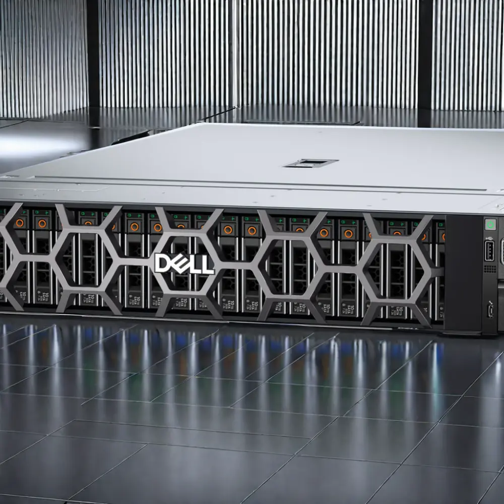 Dell Poweredge Server R760 Intel Xeon 4410Y وحدة معالجة مركزية ذاكرة رام 512 جيجابايت مزود طاقة 800 وات r760 dell server