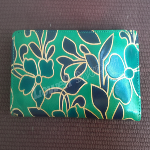 Ladies Short Wallet with Canvas Lining <b>Hand</b> Clutch Leather <b>Bag</b> Purse <b>Black</b> Zipper Closure Handbag - Product Image 1