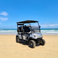 Chariot de golf industriel haut de gamme Harbor Freight Apron Skywork Silver 4 places avec caisse à cadre en acier