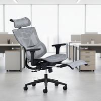 Chaise de bureau ergonomique et confortable avec repose-pieds, entièrement en maille, par Foshan SHUNMAS – Vente en gros