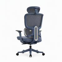 Chaise de Direction Ergonomique à Dossier Haut en Maille avec Soutien Lombaire Réglable et Accoudoirs 4D Pivotants pour Entreprises