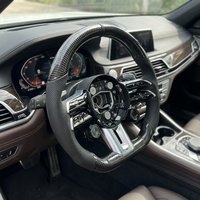 Volant de voiture sport en cuir et fibre de carbone pour Mercedes CLA ML350 ML400 Classe R C180 Facelift Upgrade