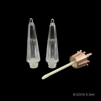 Tube d'emballage de brillant à lèvres vide en plastique cosmétique de 5ml en forme de parapluie transparent