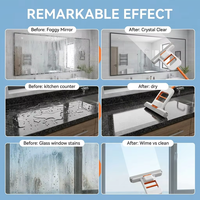 Ensemble de mini-balais pliables en éponge avec 1 tampon de rechange et manche en plastique pour nettoyer rapidement et garder l'ordre dans la cuisine, la salle de bain, sur les plans de travail, les carreaux, le verre et les tables.
