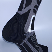 Chaussettes de ski unisexes mi-hautes à compression, mélange de laine, soutien gradué, tricotées, pour sports d'hiver