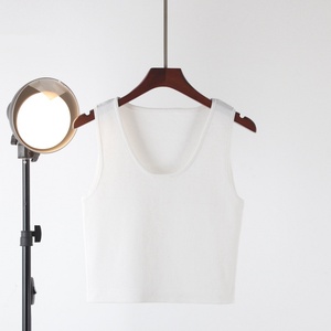 <span class=keywords><strong>Maglietta</strong></span> donna senza maniche Top canottiera nera a righe bianche canottiera Sexy senza <span class=keywords><strong>spalline</strong></span> Top per uso palestra corta interna esterna - Product Image 6