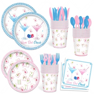 Juego de Vajilla Desechable de Papel Ecológico de Alta Calidad para Fiestas con Temática de Campamento en el Bosque, Manteles y Bandejas - Product Image 1