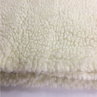Tissu en fausse fourrure de sherpa en laine, tricotage à la chaîne, longueur du poil de 16 mm, 100 % laine, fond en polyester