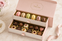 Boîtes cadeaux en chocolat rigides de qualité supérieure personnalisées, fabriquées en carton écologique de qualité alimentaire. .