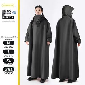 Imperméable long pour adulte, style <span class=keywords><strong>poncho</strong></span>, imperméable - pour la randonnée, le camping et le cyclisme sous la pluie - Product Image 5