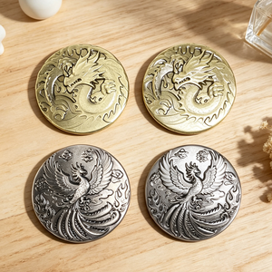 Artesanía Tallada en Obsidiana Plateada y Dorada de Alta Calidad con Diseño de Dragón y Fénix para Decoración del Hogar y Regalo - Product Image 4