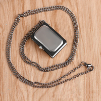 Montre de poche carrée en quartz Death Note, style antique, pour étudiants, en promotion, cadeau, collier, pendentif