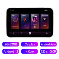 Monitor de Reposacabezas Universal para Auto Android IPS HD de 10.1 Pulgadas, Pantalla de Entretenimiento para Asiento Trasero, Reproductor de TV