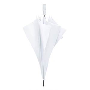 Parapluie de golf blanc avec manche en bois, diamètre 127 cm, ouverture automatique semi-automatique, style design traditionnel - Product Image 2