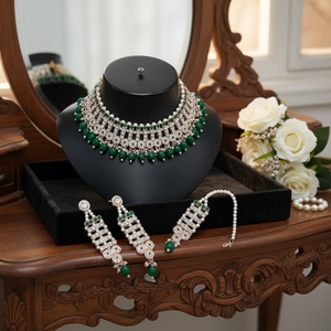 Austrian Stone Fine Jewelry Set 10574103 Elegant <b>Necklace</b> with Dazzling Stones - Product Image 3
