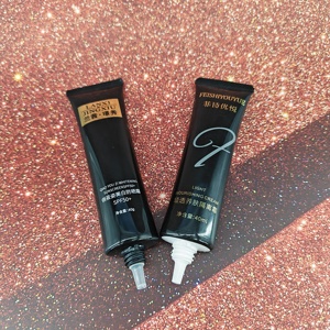 Envase de tubo ovalado suave de plástico de 5 capas para cosméticos de lujo, con boquilla larga, tapón interno y tapa de rosca para crema de protección solar. - Product Image 3