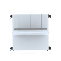 Étagère de présentation en métal double face avec roulettes, étagères réglables, support mobile au sol pour boutique