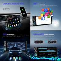 Hikity Single Din 7 pouces 4 + 64G Android autoradio stéréo de voiture sans fil Carplay/Android Auto GPS/Wifi/EQ autoradio OEM