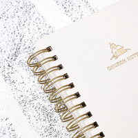 Carnet de Prières Religieux Personnalisable avec Logo, Couverture en Lin A5 à Spirale, Entièrement Personnalisable, Marque Privée