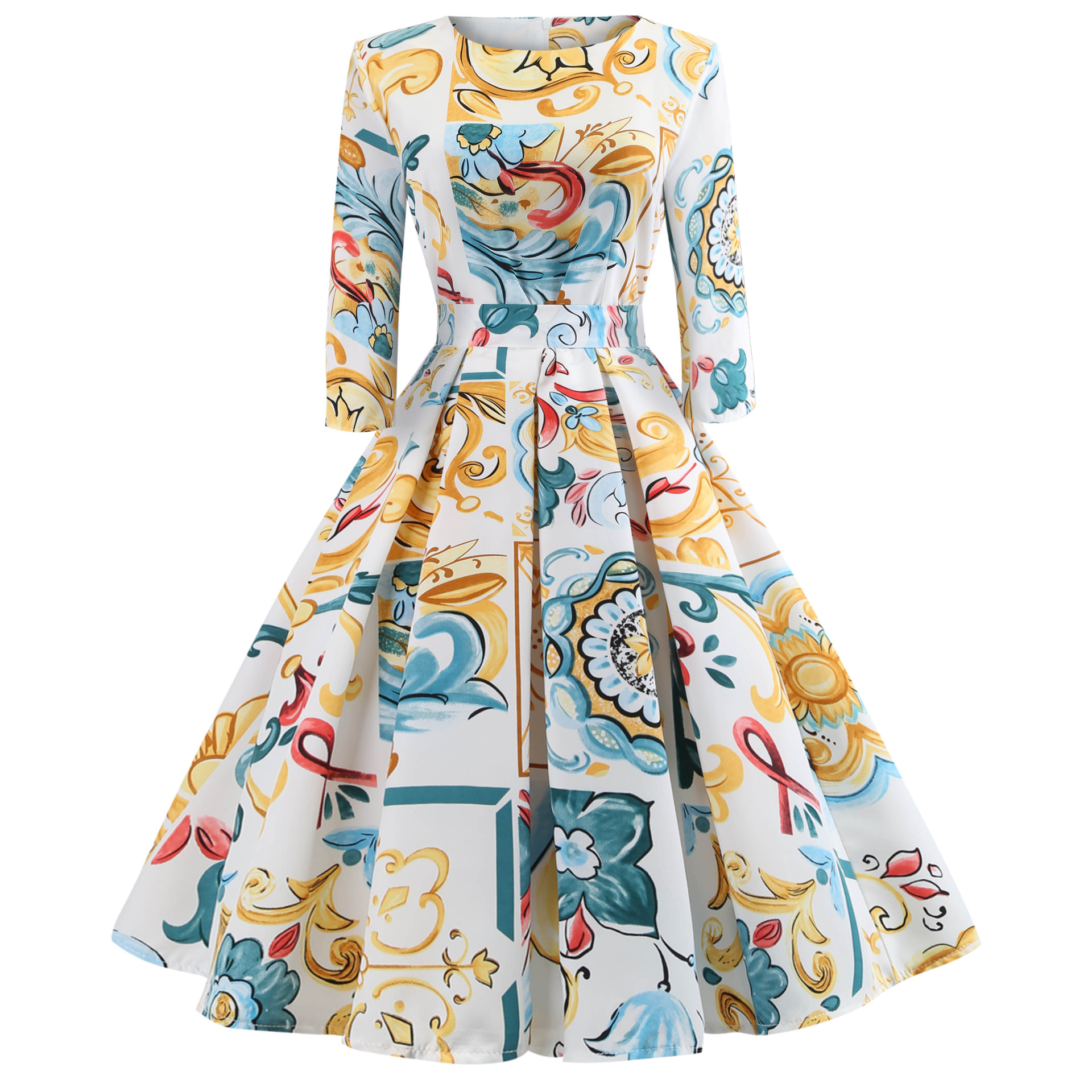 strapless open back dress Floral Embroidered Summer Dress