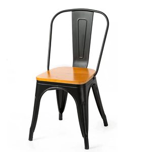 <span class=keywords><strong>Silla</strong></span> de Comedor Retro Resistente y Apilable para Bistro, Bar, Cafetería, de Hierro Negro con Asiento de <span class=keywords><strong>Madera</strong></span>, Estilo <span class=keywords><strong>Tolix</strong></span>, para Bodas y Restaurantes - Product Image 1