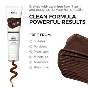 <span class=keywords><strong>Maschera</strong></span> Balsamo Colorante 3-in-1 Marrone, Materiale Grezzo e Formula, Deterge e Condiziona Delicatamente, Colorazione Semi-Permanente per <span class=keywords><strong>Capelli</strong></span> - Product Image 2