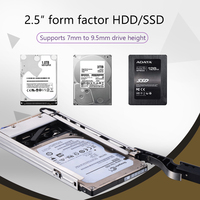 Mallette de rangement pour ordinateur industriel 2.5 pouces Hot Swap SATA HDD Rack mobile avec serrure à clé Matériau en aluminium en stock