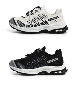 Chaussures de trail respirantes pour hommes, système de lacets rapides, semelle antidérapante, baskets de randonnée stables pour les sports de plein air et le trekking - Product Image 2