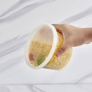 500 sets de 16 oz. Couvercles en plastique jetables pour contenants alimentaires Deli Storage, pour soupes et préparation de repas |   Aliments sans BPA - Product Image 5