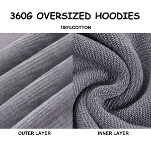 Sudadera de Manga Larga para Hombre, 100% Algodón, Corte Holgado, Estilo Urbano, Casual, Transpirable, Ecológica, Personalizable para Primavera - Product Image 3