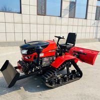 25 35 50 caballos de fuerza, pequeño tractor agrícola de orugas, arado, cultivador rotativo, cultivador