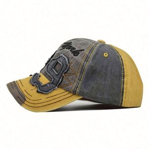 Casquette de baseball pour homme, délavée et usée, avec broderie appliquée, 5 panneaux, vente en gros - Product Image 2