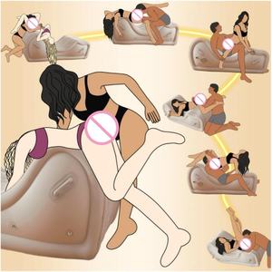 Muebles Sexuales, Cojín Inflable en Forma <span class=keywords><strong>de</strong></span> Corazón <span class=keywords><strong>de</strong></span> PVC, Bomba <span class=keywords><strong>de</strong></span> Aire Automática, Equipo BDSM, Posición Sexual para Parejas, Sofá Multifuncional - Product Image 1