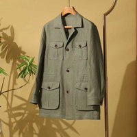 Veste décontractée pour homme sur mesure, respirante, à simple boutonnage, de haute qualité, pour la chasse en extérieur, automne, avec boutons décoratifs, ODM