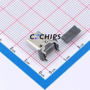 HC-TYPE-C-24P-LT038A <b>USB</b> <b>Connector</b> SMD <b>Connector</b> ( <b>Connector</b> Type: Type-C )( Gender: Female )( Mounting Type: Vertical Mount ) - Product Image 2